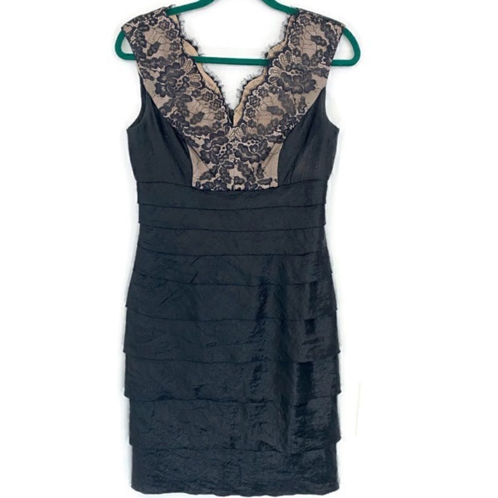 London Times Lace Tiered Sheath Dress Sz 6